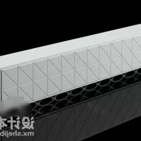 White Painted Tv Cabinet 3d model