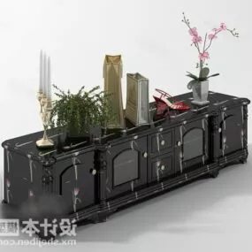 Marble Tv Cabinet European Style 3d model