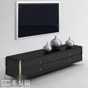 Minimalist Black Tv Cabinet 3d model