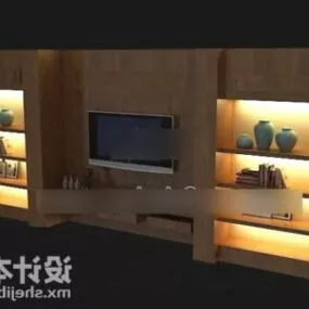 Tv Cabinet With Lighting Decorative 3d model