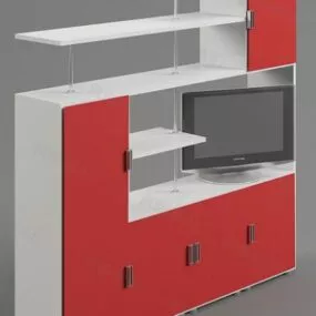 Red Tv Cabinet 3d model