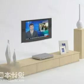Decorative Tv Cabinet With Television 3d model
