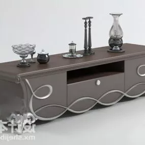 European Antique Tv Cabinet Design 3d model