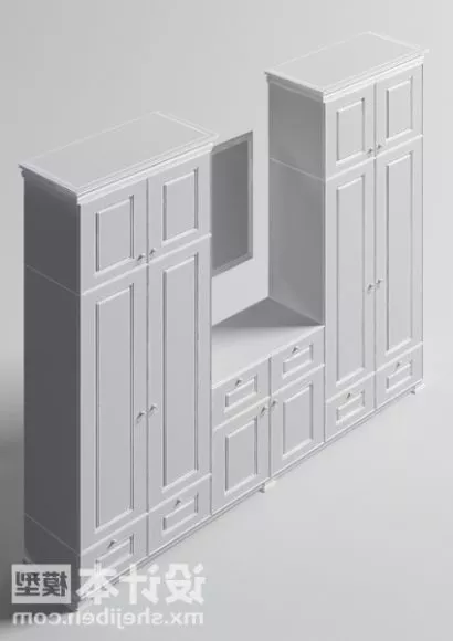 Wooden Case Tv Old Style 3d model