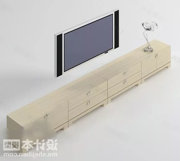 Tv Lcd With Stereo Speaker 3d model
