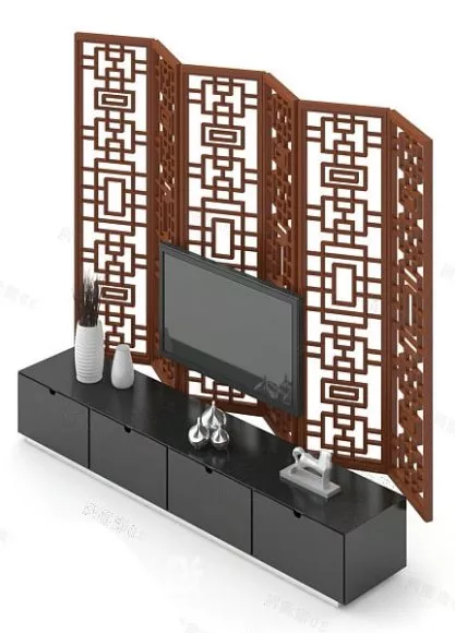 Chinese Screen Divider 3d model
