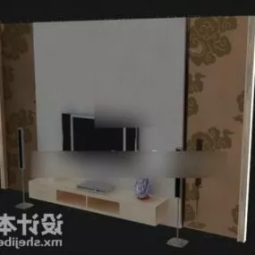 Tv Cabinet Background 3d model