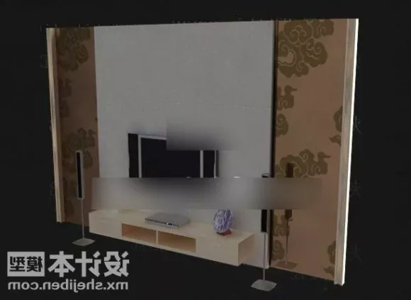 Tv Cabinet Background 3d model Tv Cabinet Background 3d model
