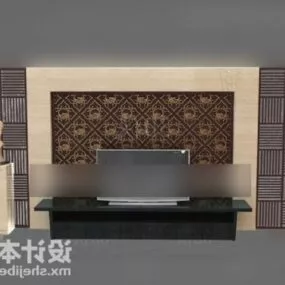 Vintage Tv Cabinet Background 3d model