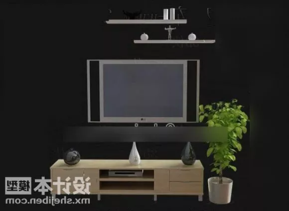 Plasma Tv With Sound System 3d model