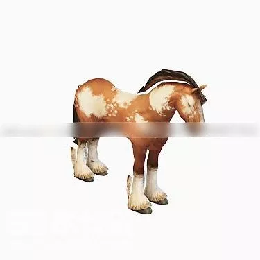 Sculpture Horse Unicorn 3d model