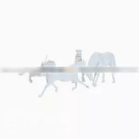 Wild White Horse 3d model