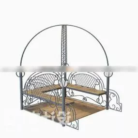 Garden Iron Bench 3d model