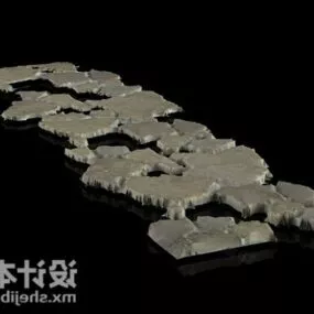 Landscape Stone Paving 3d model