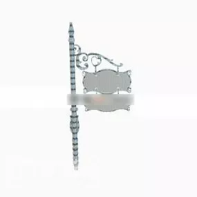 Iron Road Sign 3d model