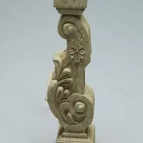 Stone Carving Handrail 3d model