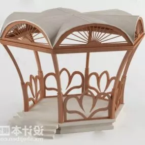 Wood Pavilion Landscape 3d model