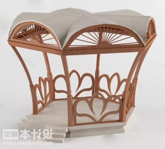 Chinese Garden Pavilion Traditional Architecture 3d model