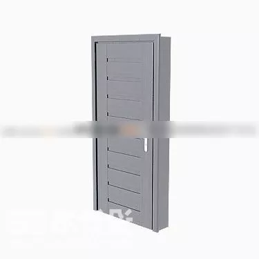 Door With Two Window Frame 3d model