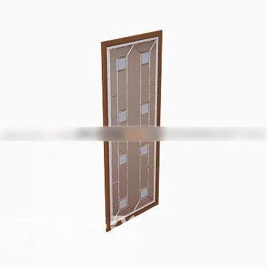 Black Door With Inside Window 3d model