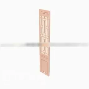 Furniture Yellow Wood Door 3d model