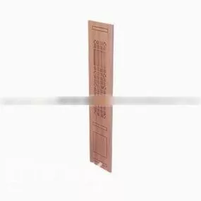 Indoor Room Wooden Door 3d model