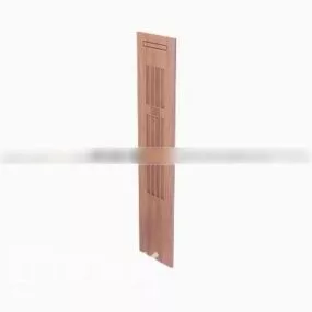 Carved Wood Door 3d model