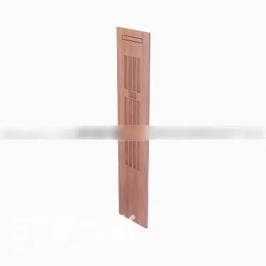 Single Door With Inside Window 3d model