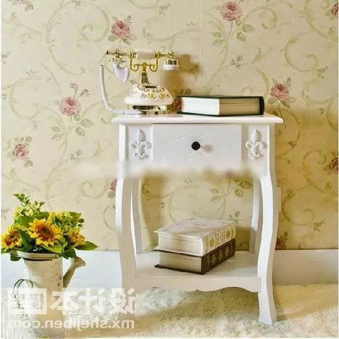 Antique Bedside Table 3d model Antique Bedside Table 3d model