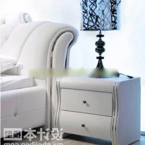 European Classic Bedside Table 3d model