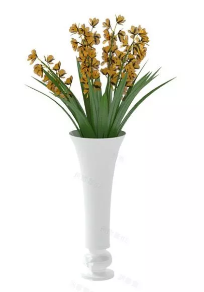 Vase With Line Pattern 3d model
