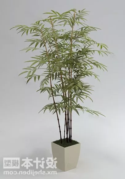 Bamboo Fence Decorative 3d model