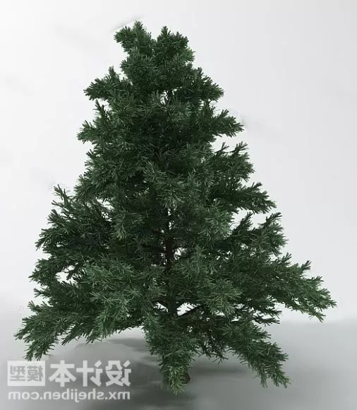 Snow Falling On Christmas Tree 3d model