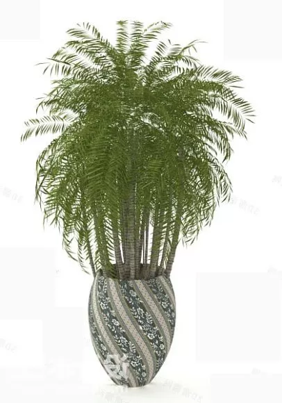 Ornamental Flowerpot Wall Mounted 3d model