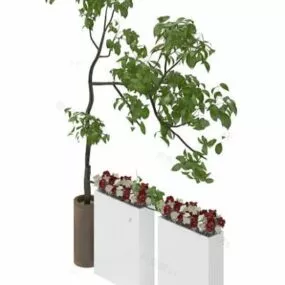 Garden Small Potted Plant 3d model