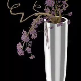 Pink Flower Pot Plant 3d model
