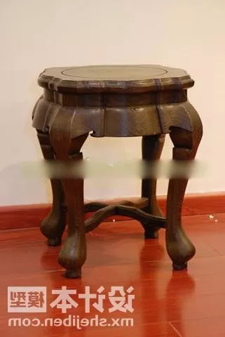 Red Wood Table Louver Stand 3d model