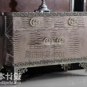 Vintage Showcase Table 3d model