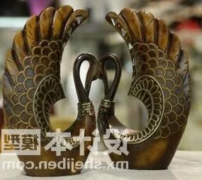 Bird Sculpture Decoration 3d model