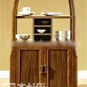 Wall Table With Decoration 3d model