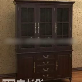 Old Cabinet Wardrobe 3d model