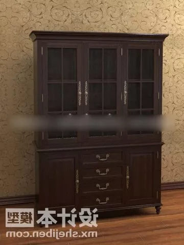 Bedroom Wardrobe With Shelf On Side 3d model