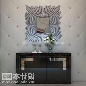 Showcase With Mirror Decoration 3d model