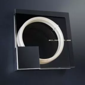 Minimalist Round Lamp 3d model