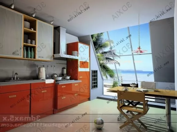 Kitchen Interior 3d model Kitchen Interior 3d model
