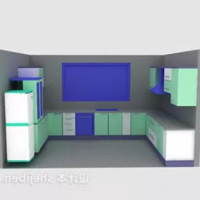 U Kitchen 3d model