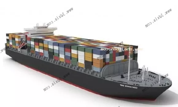 Big Cargo Container Ship 3d model Big Cargo Container Ship 3d model