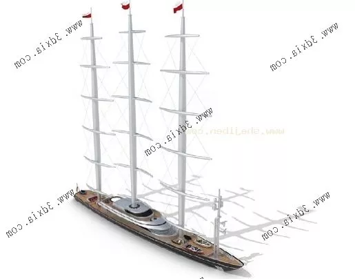 Training Ship Amerigo Vespucci 3d model