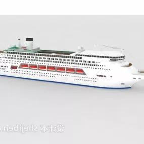Traveling Passenger Ship 3d model