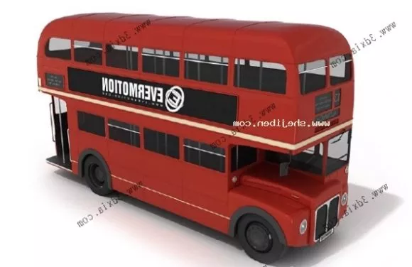 Red Double Decker Bus V1 3d model Red Double Decker Bus V1 3d model